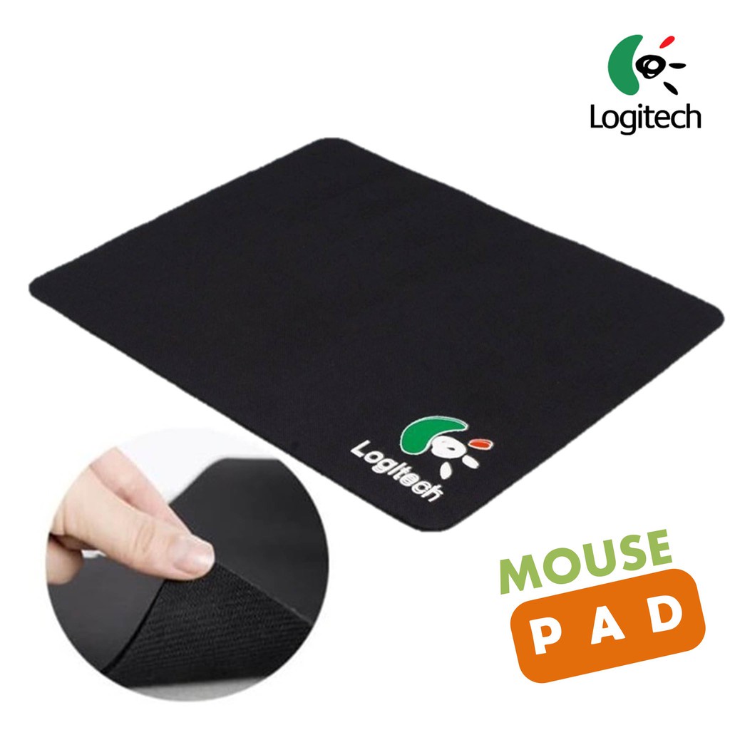 Mousepad Gaming / Office / Rubber Hitam Polos Anti Slip Mouse Pad Ori Logo