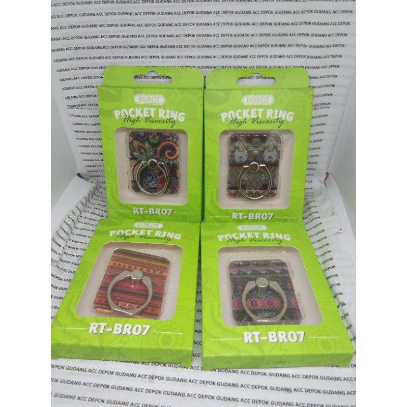 Phone Stents I Ring Robot RT BR07 Batik Series Original