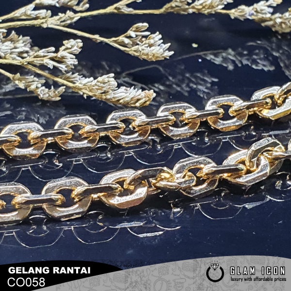 Gelang Rantai Oval Nuri Tebal Ctr G0047 GRG