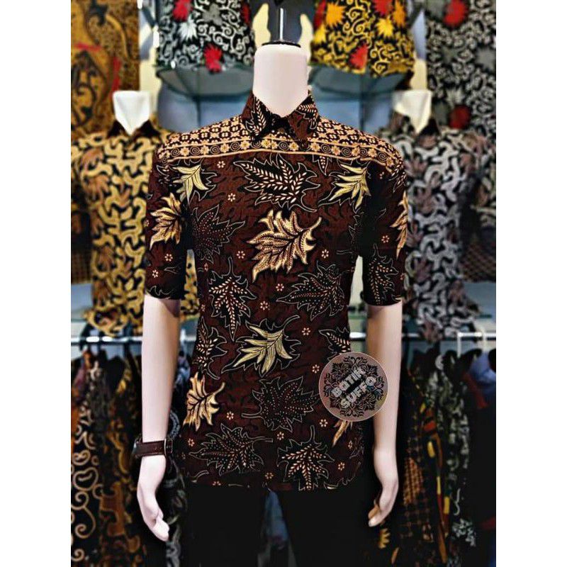 BAJU BATIK PRIA REGULER MODERN LENGAN PENDEK OB 514 SIZE M L XL XXL XXXL BATIK PRIA KANTOR