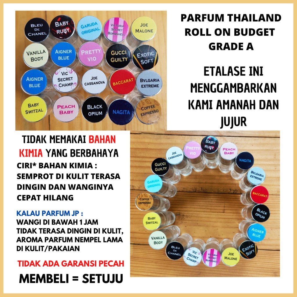 ( Non Alkohol) PARFUM THAILAND ROLL ON 8ML TYPE AK