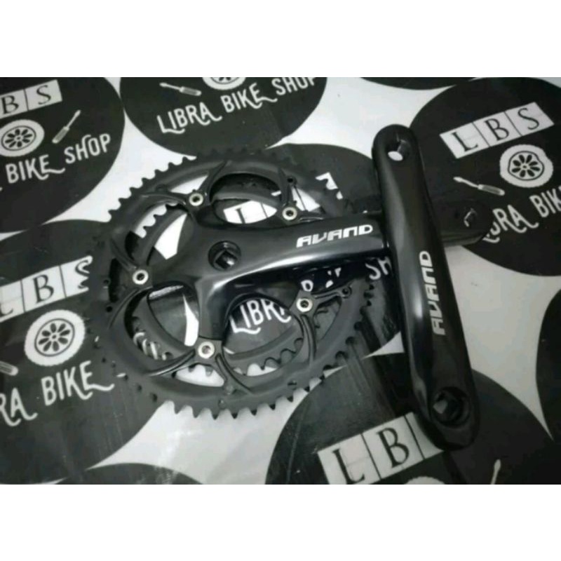 Crank avand double chainring 53 - 39 T