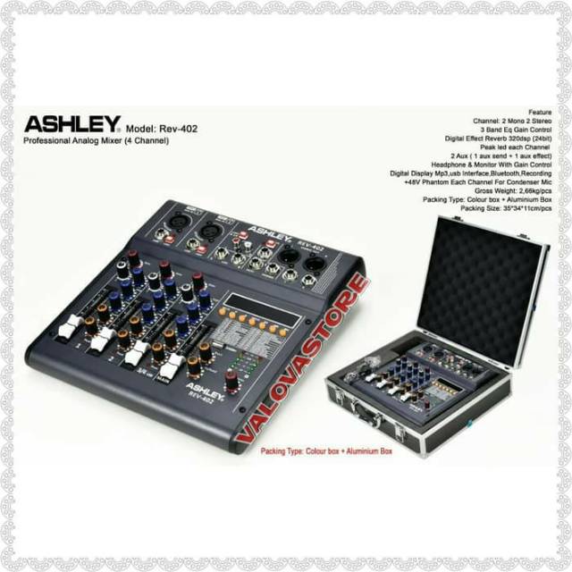 Mixer Ashley REV 402 Original BLUETOOTH 4 channel