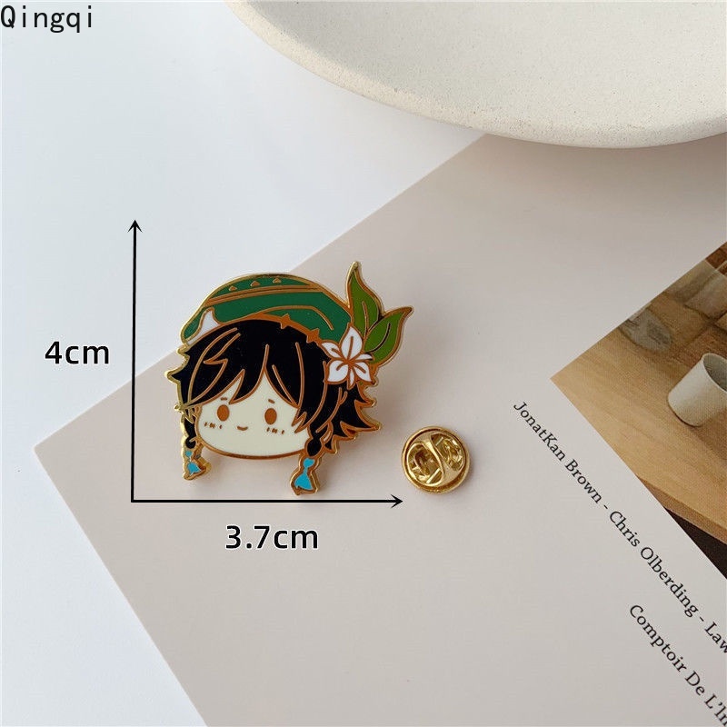 Bros Pin Enamel Mini Desain Kartun Anime Genshin Impacts Untuk Hadiah Qiqi