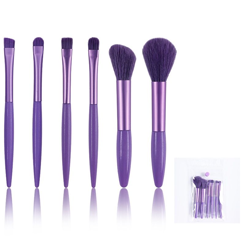 10pcs / Set Brush Kabuki Bulu Halus Untuk Makeup Foundation / Blush On / Bedak / Eyeshadow