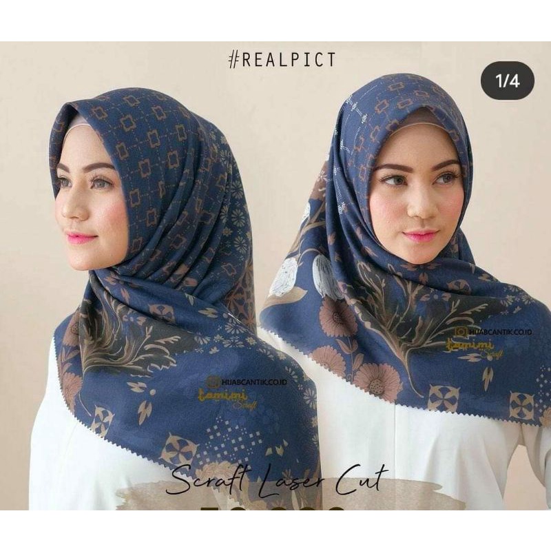 Hijab denay segi empat Lasercut MS Hijab /kerudung motif terbaru-MS 71