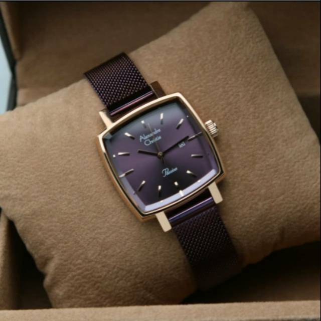 ALEXANDRE CHRISTIE AC2849 PURPLE ROSEGOLD WANITA.ORIGINAL GARANSI RESMI 1 TAHUN