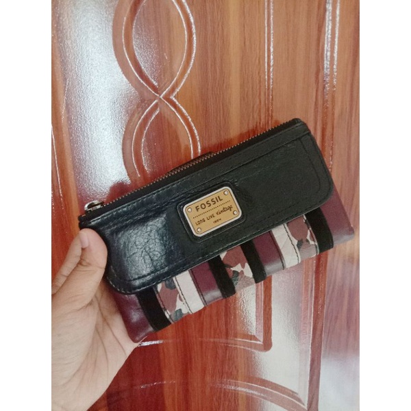 (TERJUAL/SOLD OUT) preloved dompet fossil emory patchwork