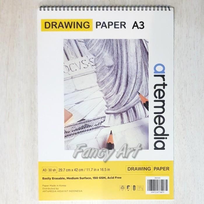 

Lora | Artemedia Drawing Paper Sketch Book A3 Wirebound 150Gsm Kertas Gambar