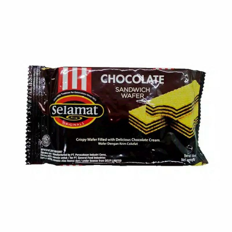 

WAFER SELAMAT 45 Gram All Varian - Wafer Coklat Cemilan Enak