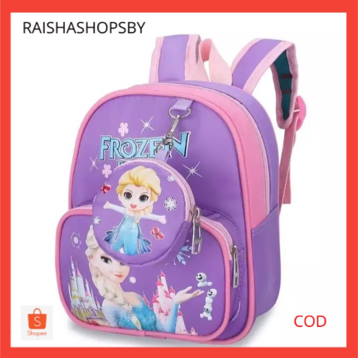GGS DISNEY KARTUN ELSA-FROZEN SEKOLAH TK & SD ANAK-ANAK SEKOLAH DASAR TAS INFANTIL MOCHILA UNTUK ANK