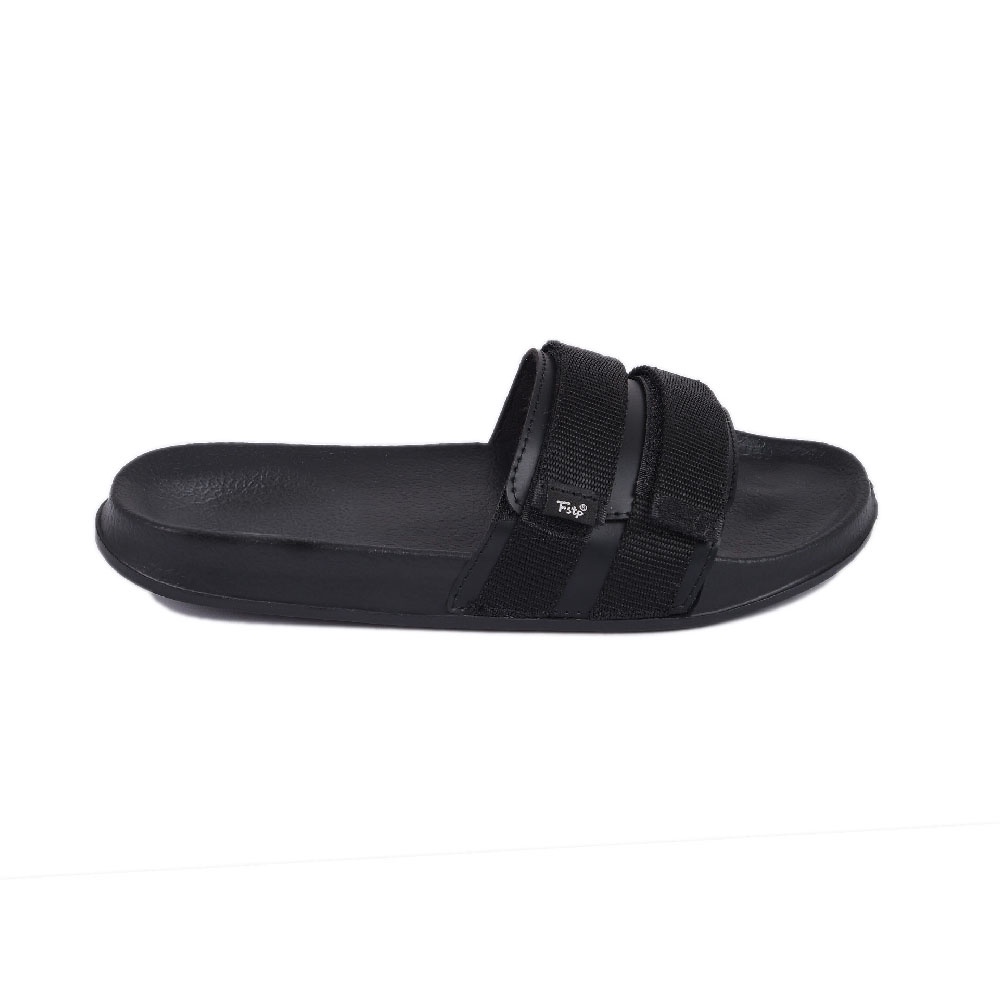 Sandal Pria Slide Footstep Footwear - Mono Black-2