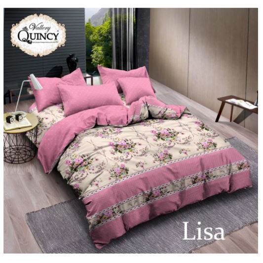 Sprei Vallery Quincy motif Lisa - Sprei King T.30 Vallery Jacguard motif Lisa