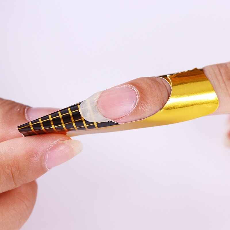 Gold Foil Nail Art Form Shaper Kuku