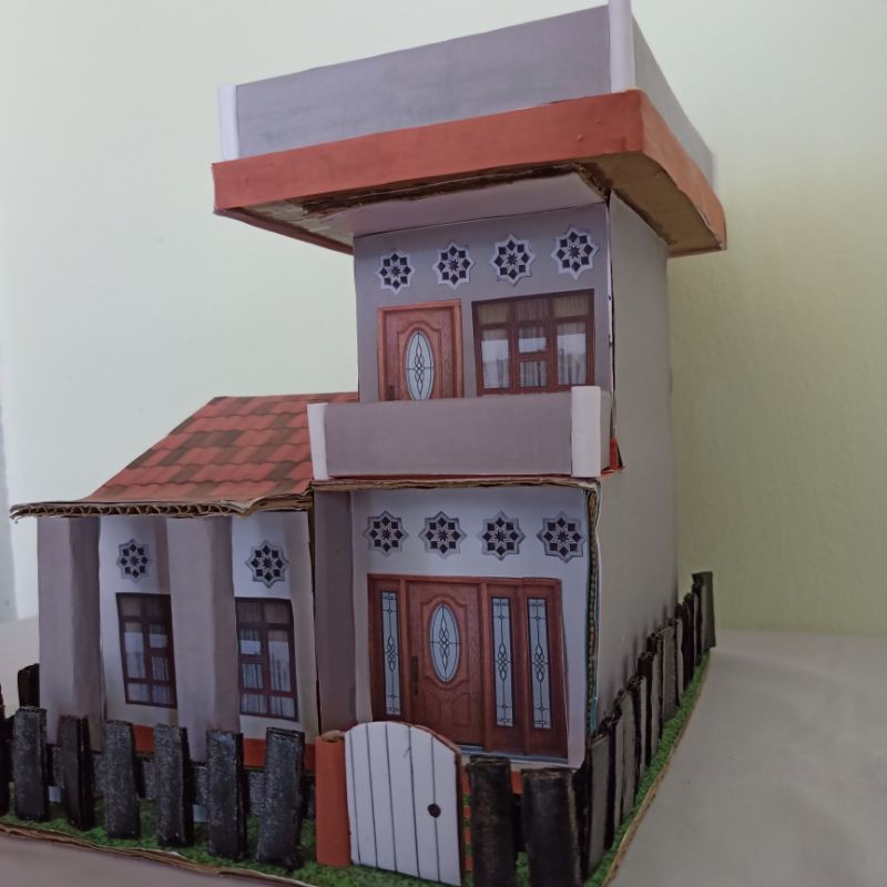 Miniatur Rumah dari Kardus