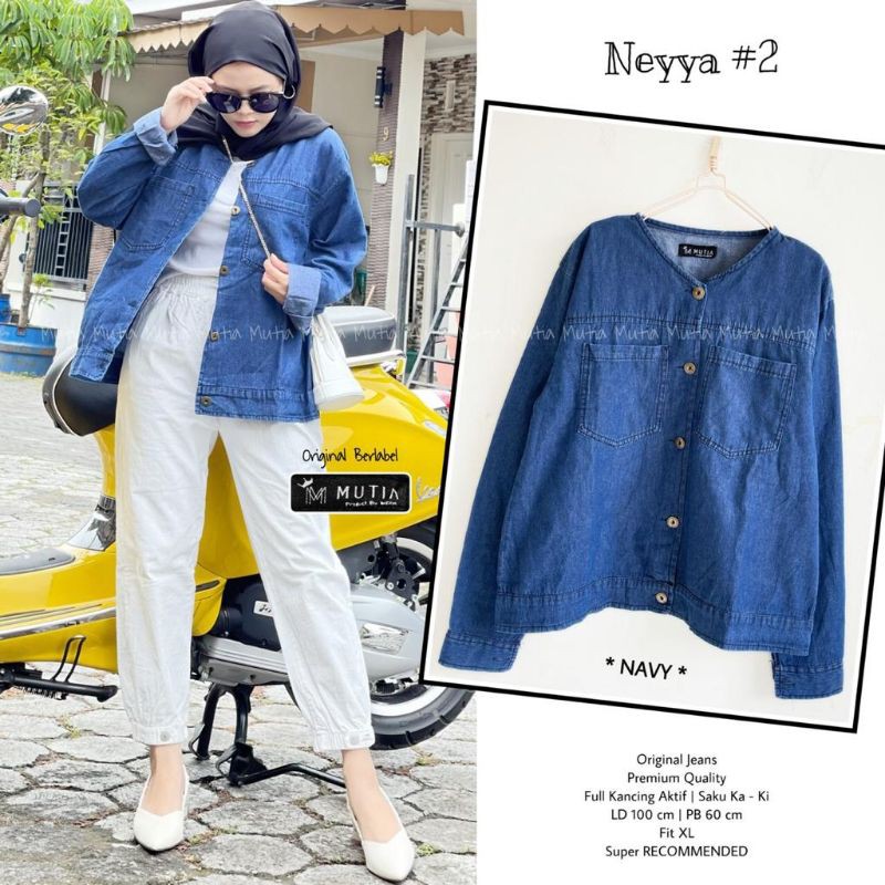 Blouse jeans wanita premium / neyya #2 by mutia