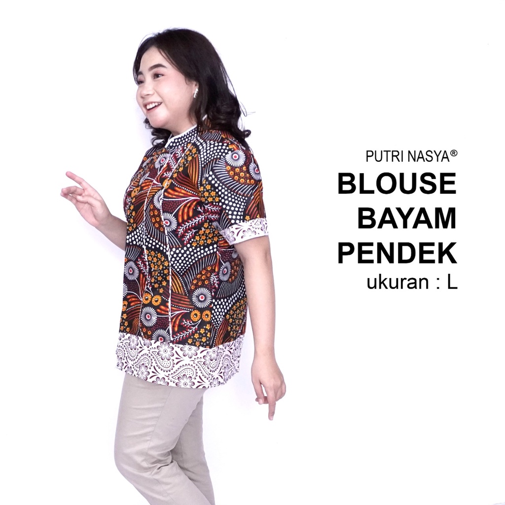 Atasan Batik Blouse Big Size Wanita Lengkap L-XL-2L-3L-4L-5L-6L-7L Model Blus Jumbo Seragam Batik / Atasan Batik Big Size Formal / Pakaian Batik Kantor Kerja Super Big LD 140 / Baju Batik Kekinian Bahan Katun Terbaru Modern Masa Kini