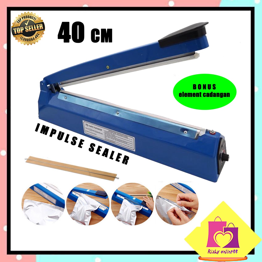 rizkyonline88 impulse sealer alat press perekat plastik 40 CM