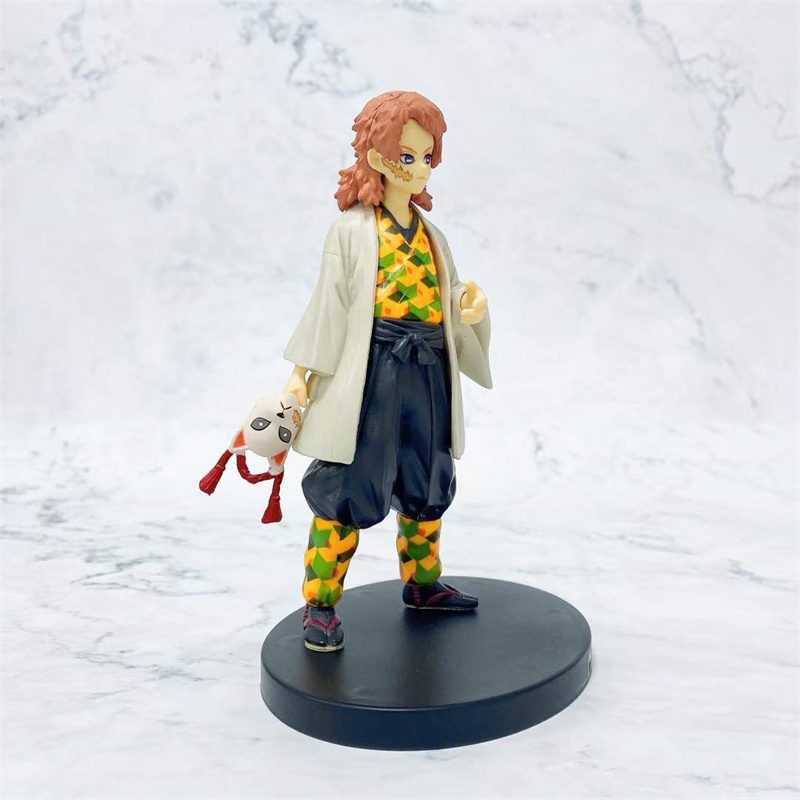 Mainan Action Figure Model Anime Demon Slayer Kimetsu No Yaiba Sabito Bahan PVC Ukuran 16cm