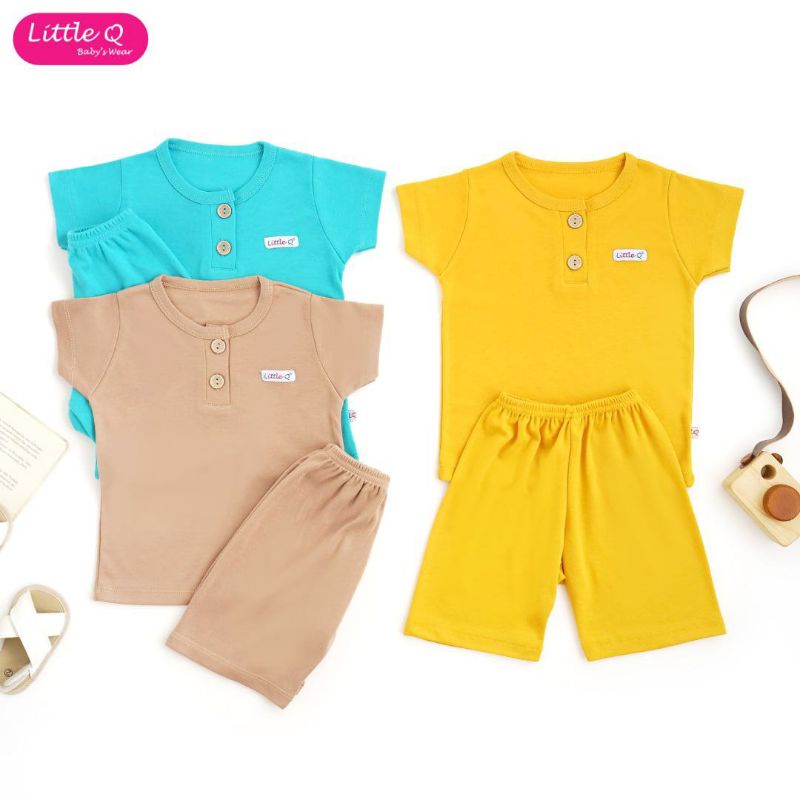 Baju Anak Little Q Setelan Pendek Size S, M, L, XL dan XXL