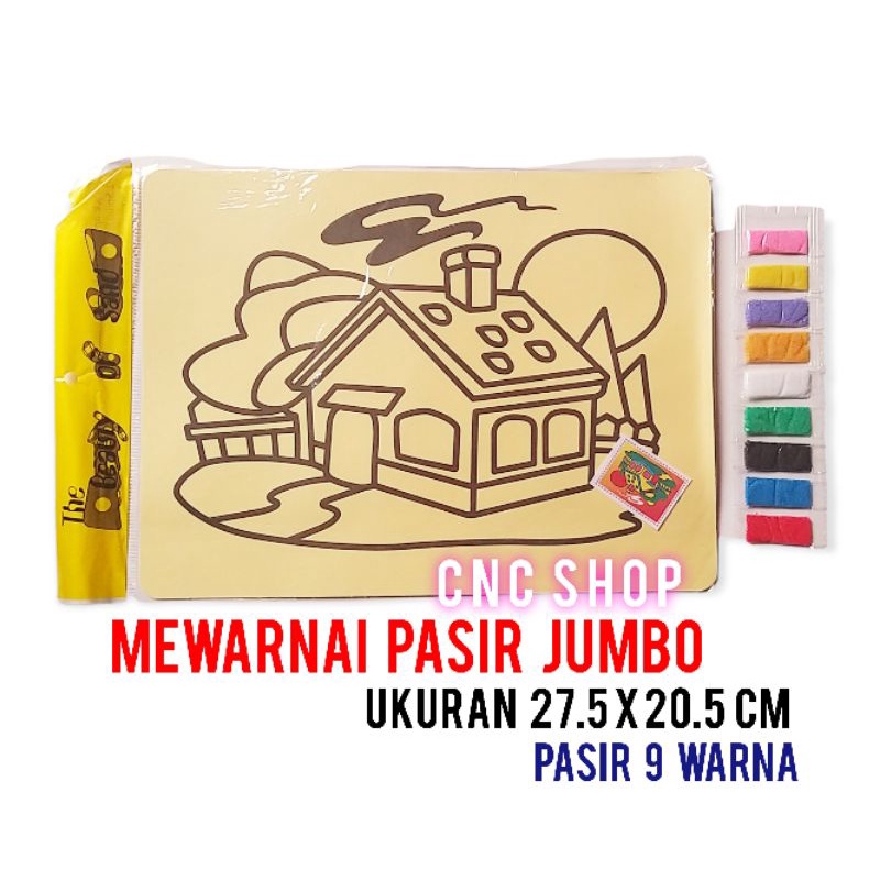 Mainan Lukis Mewarnai dengan Pasir Warna Warni ukuran Jumbo 27cm Edukatif Suvenir Anak Murah