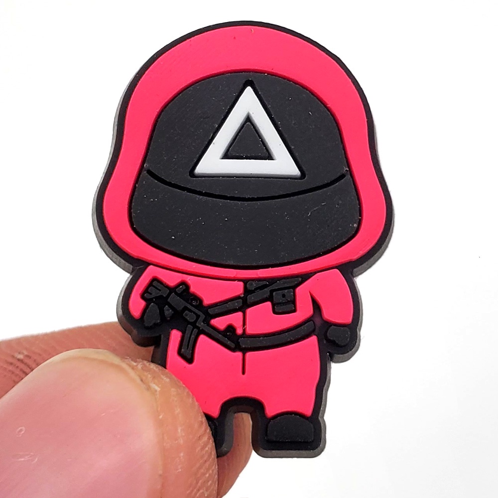 Gelang Tangan Rantai Aksen Liontin Kartun Cumi-Cumi Bahan Pvc Untuk Aksesoris Pria / Wanita