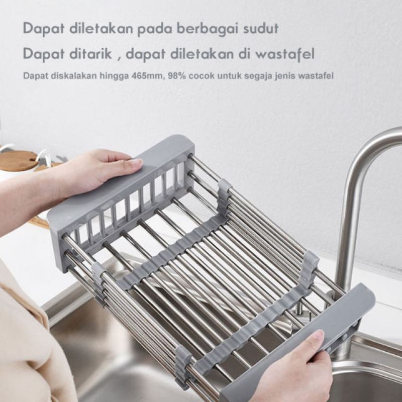 Rak Saringan Air Wastafel Dapur / Keranjang Pembuangan Air Wastafel Dapur Stainless Steel