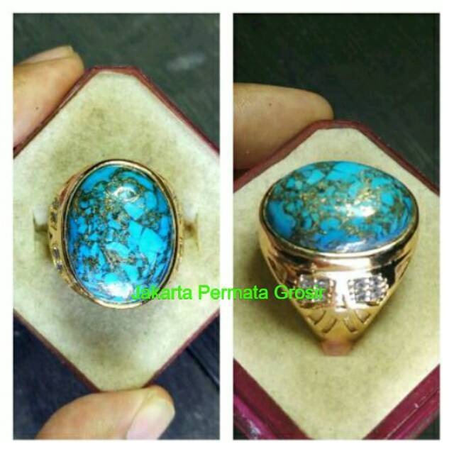 Pirus serat emas pirus urat emas pirus persia urat emas ring tanam
