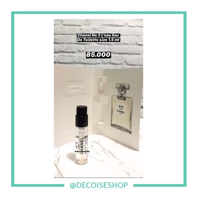 Chanel No 5 L’eau Eau De Toilette 1.5 ml Vial Tester Mini Size