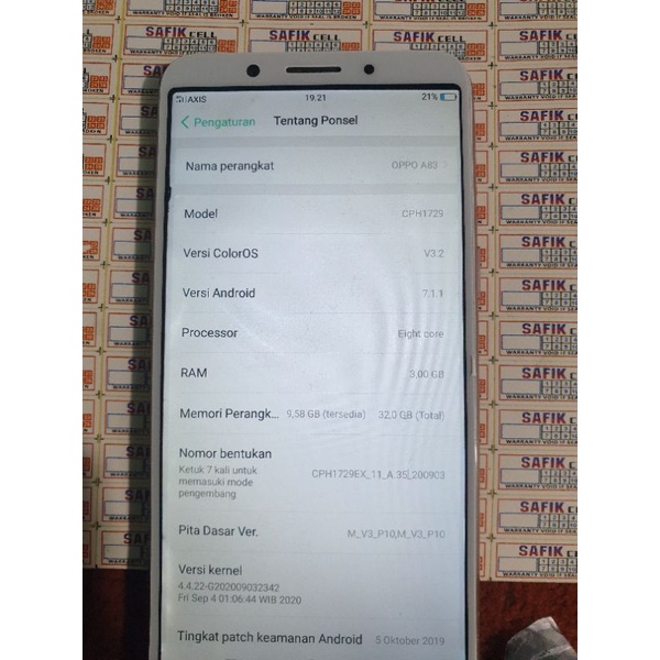 mesin oppo a83 cph1729 ram 3/32 normal tested