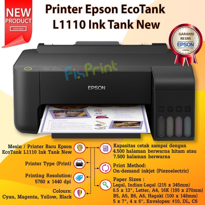 Jual Printer L1110 L 1110 Eco Tank Ink Tank Printer Epson Garansi Resmi Fsb499 Indonesiashopee 7971