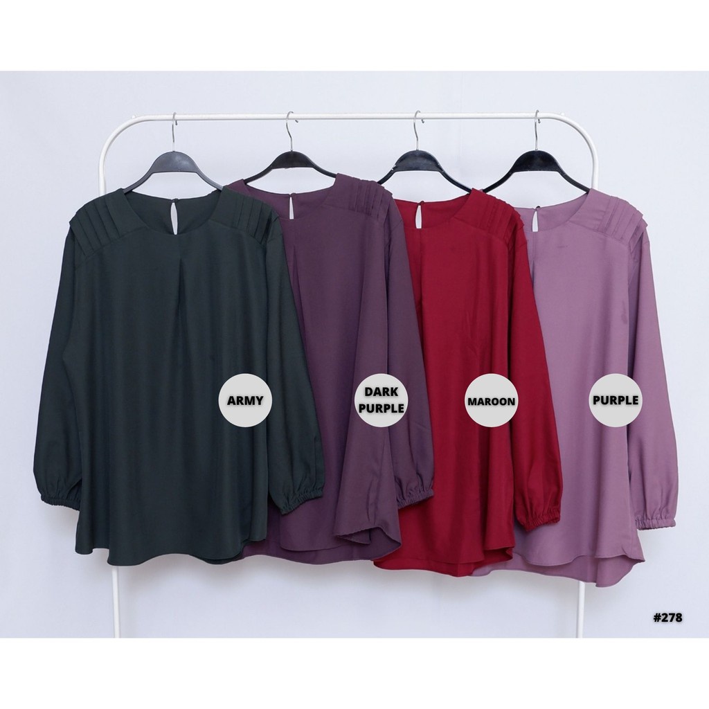 ATASAN ANDIN BLOUSE | ATASAN WANITA TERBARU | ATASAN KOREA KEKINIAN | ATASAN JUMBO LENGAN PANJANG