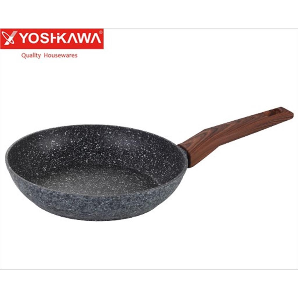 YOSHIKAWA MARBLE FRYPAN 24 CM  ANTI LENGKET MB240 FRYING PAN TEFLON