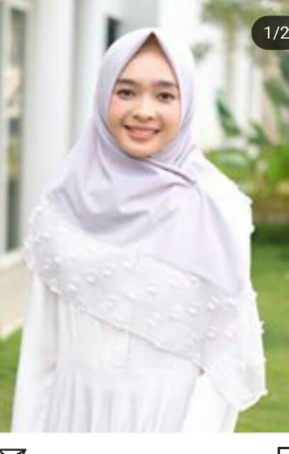 Kerudung Hijab Jilbab Segiempat Kombinasi Linen Rubiah dan Diamond Crepe