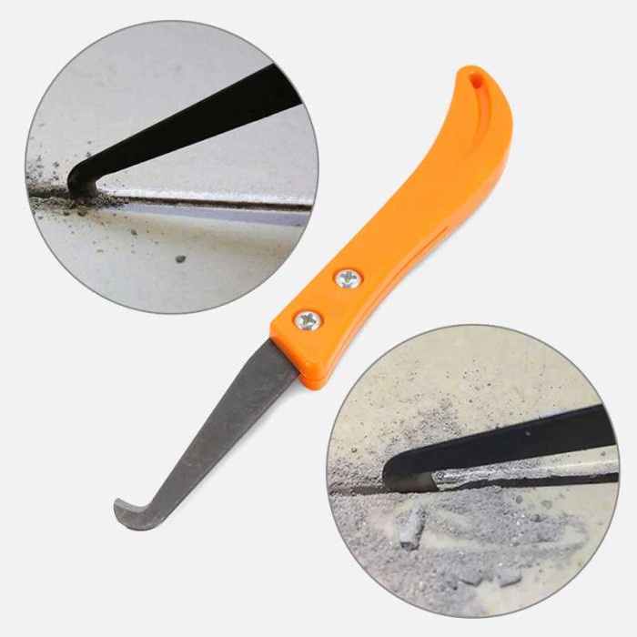 Alloet Tile Hook Knife Cleaning Tool Pembersih Celah Lantai - ALT1 - Hitam