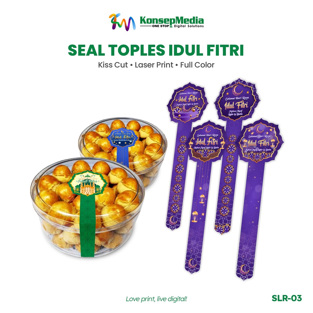 

Set Sticker Segel Idul Fitri | Stiker Botol / Toples Kue Lebaran | SLR-05