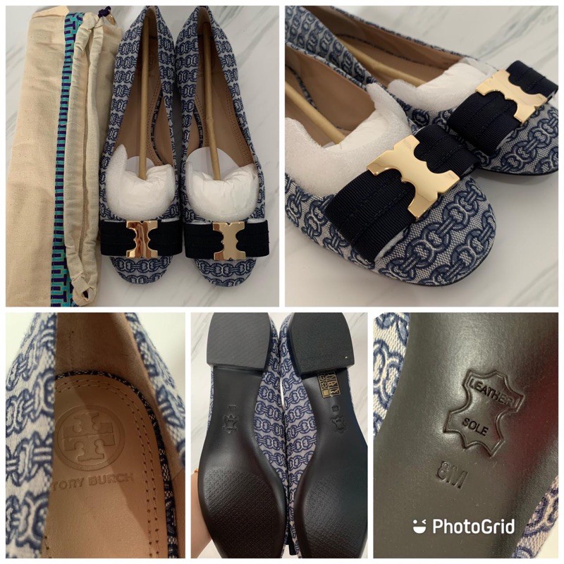 Tory Burch Flat Shoes Gemini US 8 (Navy)