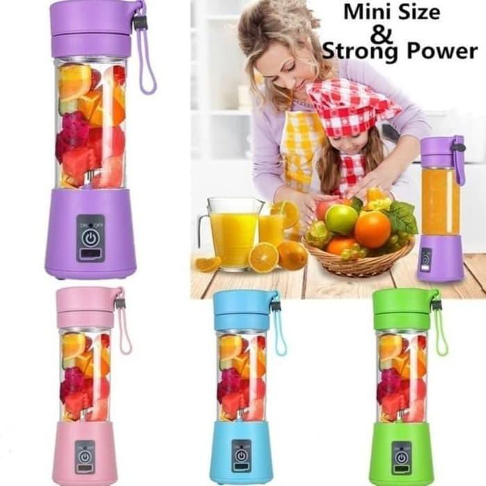 PORTABLE BLENDER DENGAN 6 MATA PISAUBLENDER JUICER MINI PORTABLE SHAKE TAKE BLENDER-RTG 005