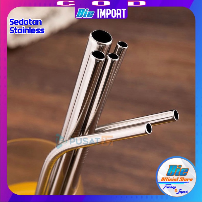 Sedotan Stainless Steel Premium Impor Best Seller