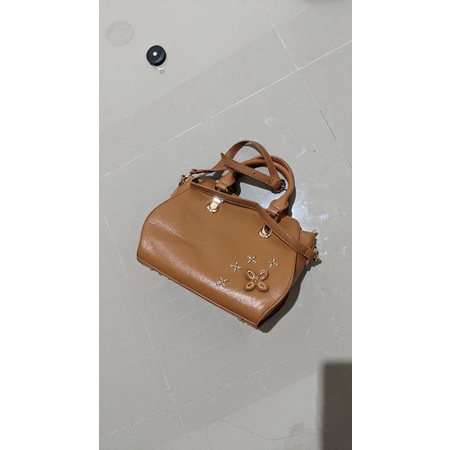 Tas Selempang Jinjing Pesta Wanita Bellezza Cokelat Coklat