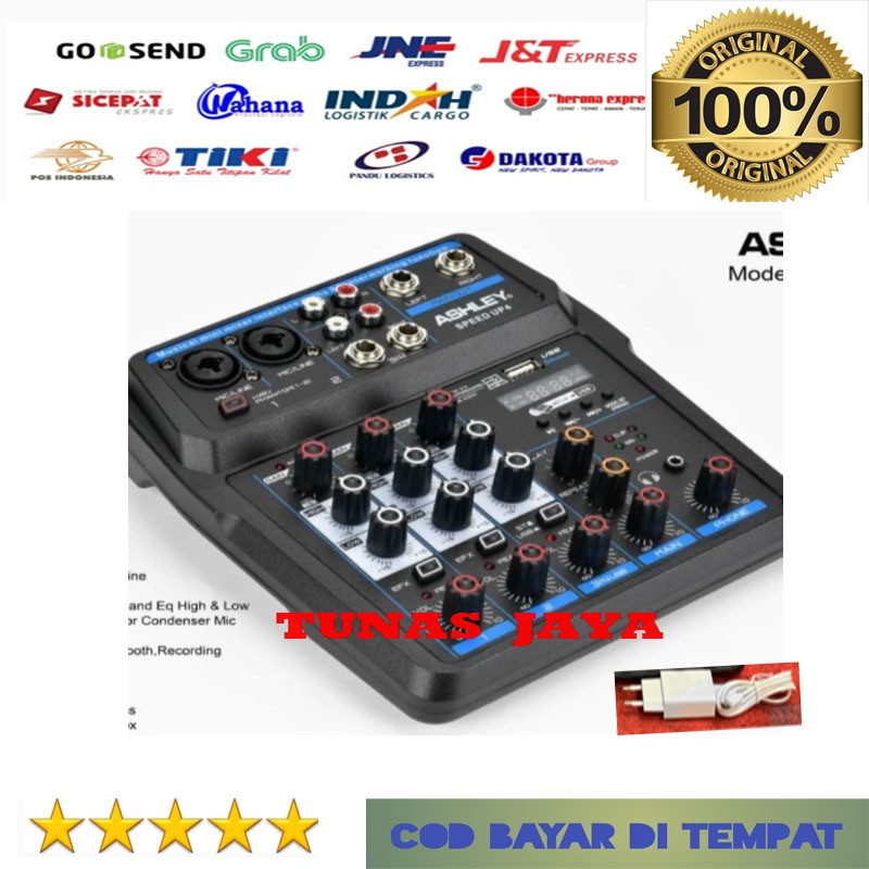 Mixer Audio ASHLEY Speed Up 4  4 Channel USB Bluetooth Garansi Resmi ORIGINAL