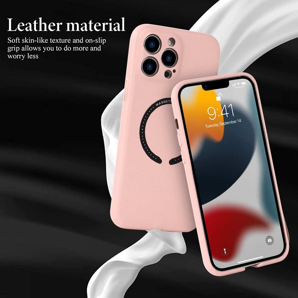 Magsafe Leather Case For Iphone 13 12 Pro Max Bludru Soft Case