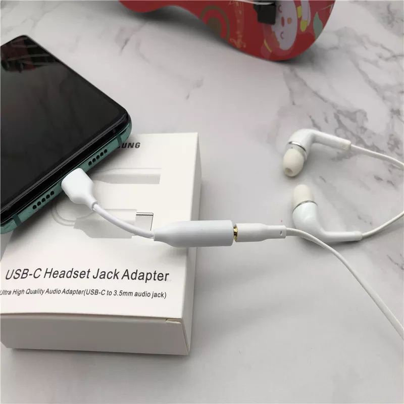 SAMBUNGAN EARPHONE AUDIO CONVENTER SAMSUNG TAB S8 ULTRA HEADSET OTG TYPE C TO JACK 3.5MM ORIGINAL