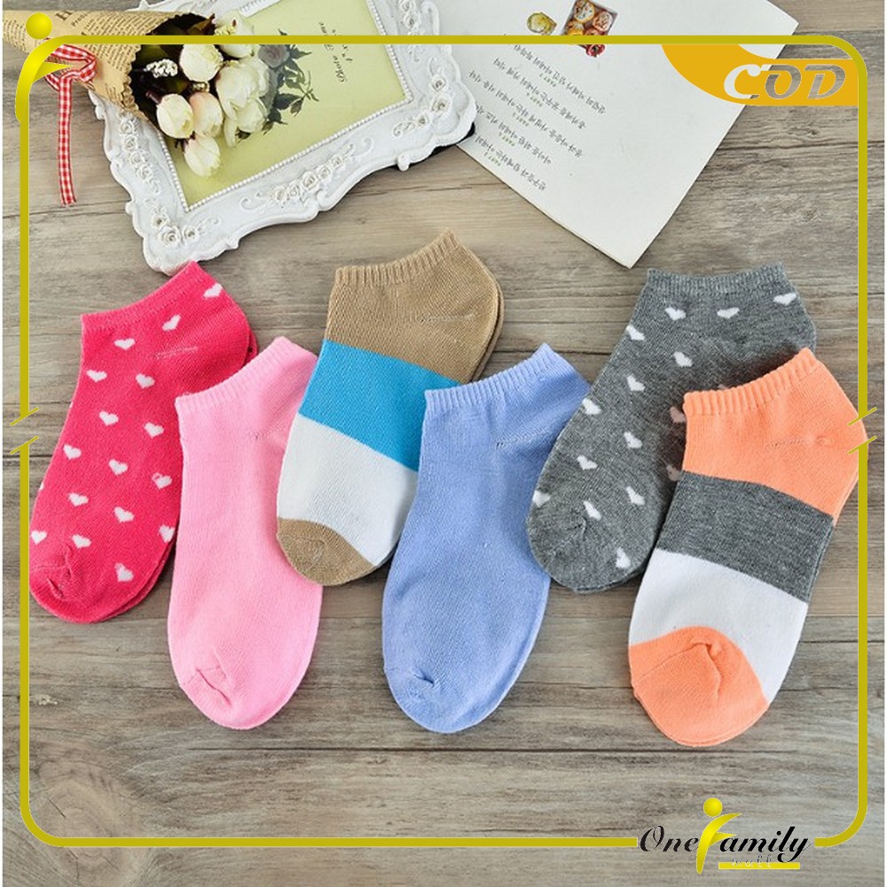 ONE - P51-P54 Kaos Kaki Pendek Dewasa / Kaos Kaki Semata Kaki / Kaos Kaki Ankle Motif / Short Socks-5