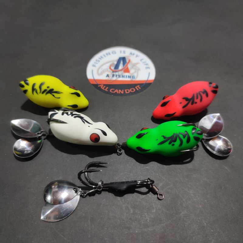 SOFT FROG BEBEK 4,2CM PLUS CANGKANG I DOUBLE HOOK KENZI SET 2/0