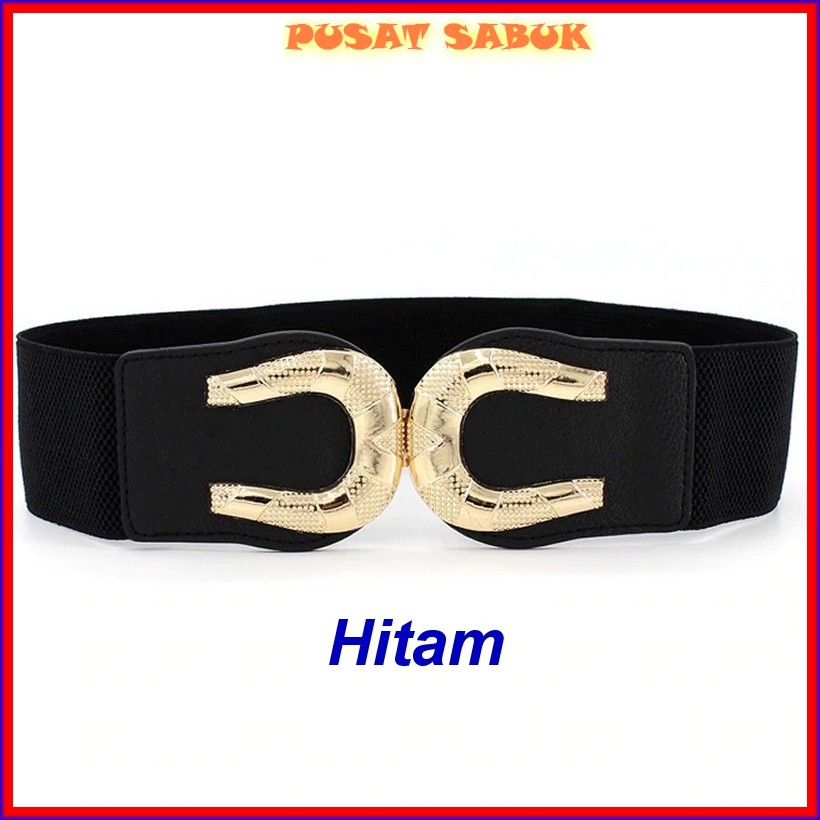 Gesper Sabuk Ikat Pinggang Wanita Belt dress Korea Obi Karet Elastis Cewek besar gaun Fashion Murah