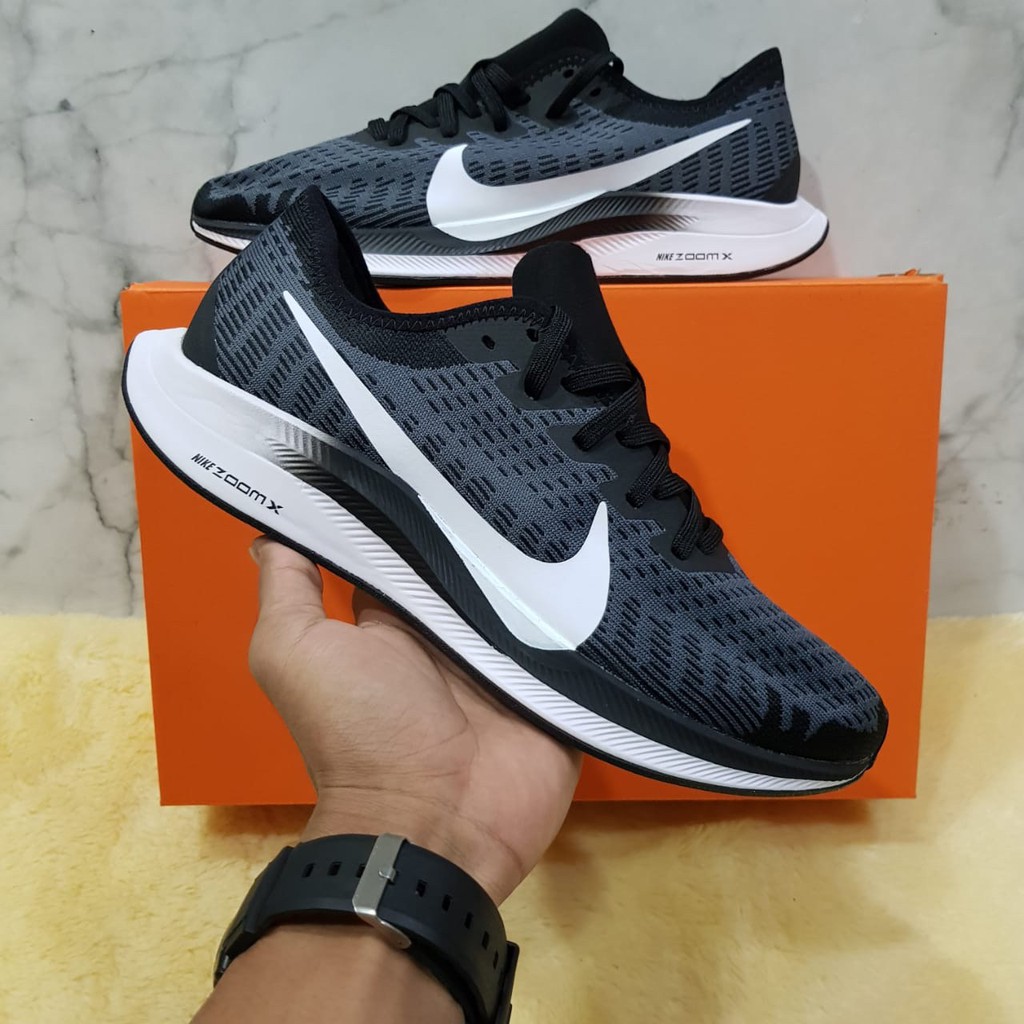 SEPATU SNEAKERS NIKE ZOOM PEGASUS TURBO 35 BLACK WHITE PREMIUM ORIGINAL/ RUNNING SHOES / BASKET
