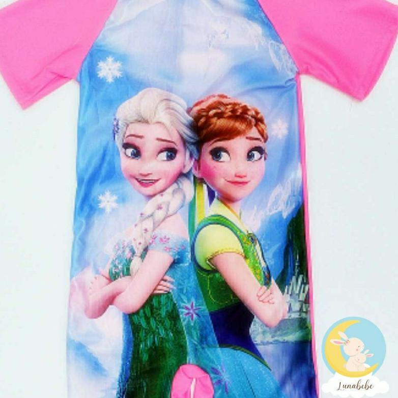 Promo - Baju renang anak perempuan Frozen Unicorn swimsuit pendek Baju renang anak perempuan muslim 