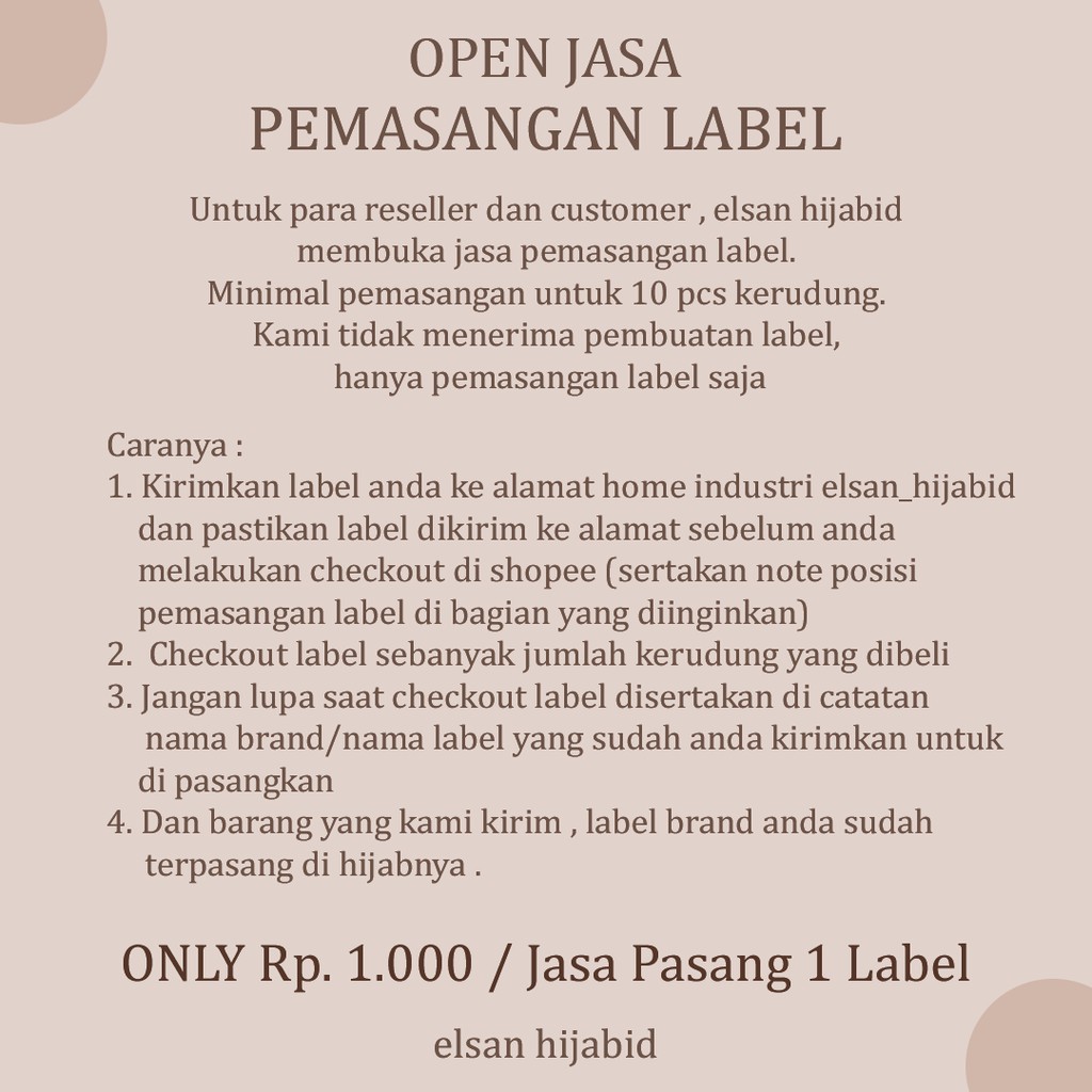 JASA PEMASANGAN LABEL