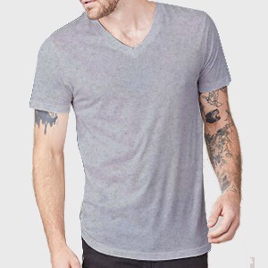 Kaos pria trendy tangan pendek Vneck SIZE L